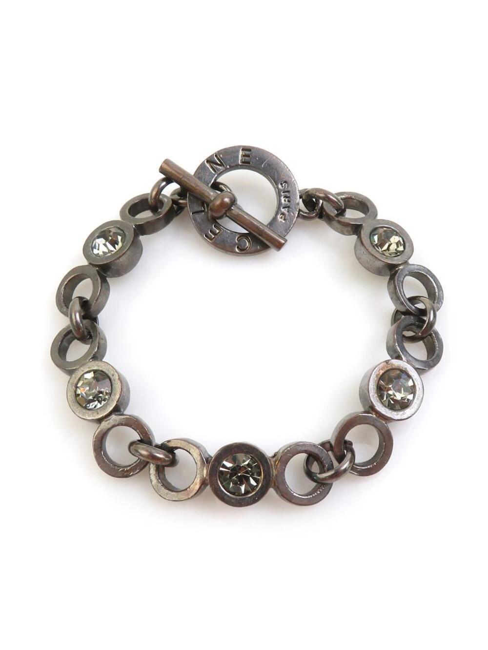 Auth Celine Bracelet Gunmetal Metal - #302693C15B
